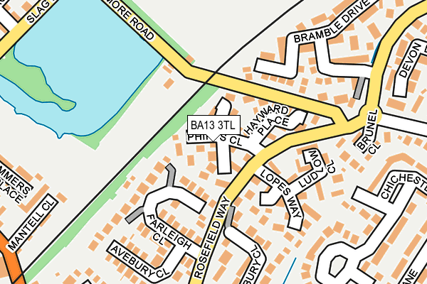 BA13 3TL map - OS OpenMap – Local (Ordnance Survey)
