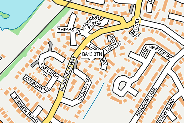 BA13 3TN map - OS OpenMap – Local (Ordnance Survey)