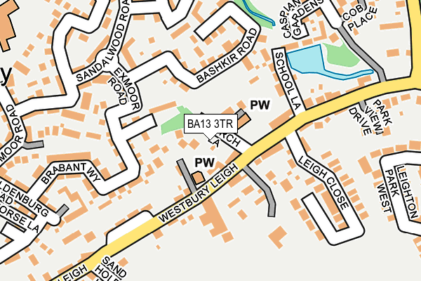 BA13 3TR map - OS OpenMap – Local (Ordnance Survey)