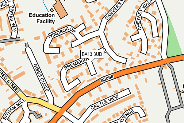 BA13 3UD map - OS OpenMap – Local (Ordnance Survey)