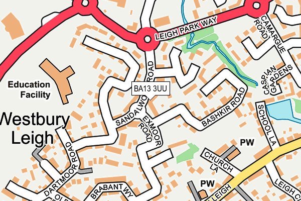 BA13 3UU map - OS OpenMap – Local (Ordnance Survey)