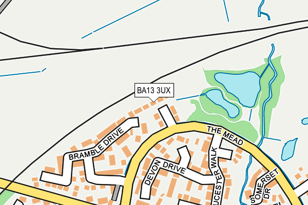 BA13 3UX map - OS OpenMap – Local (Ordnance Survey)
