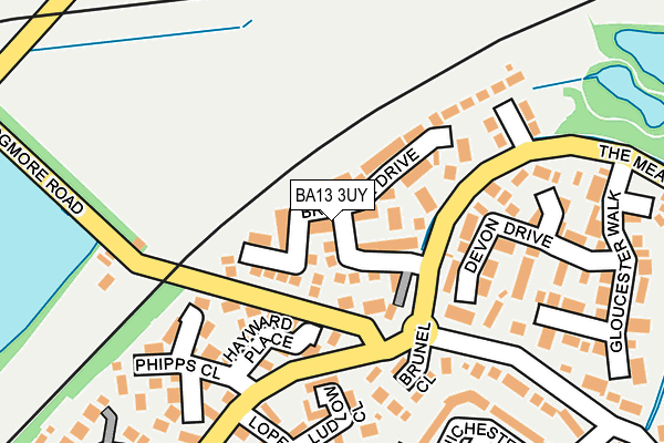BA13 3UY map - OS OpenMap – Local (Ordnance Survey)