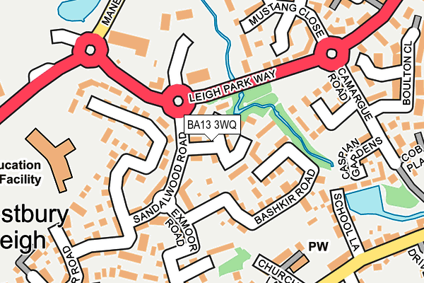 BA13 3WQ map - OS OpenMap – Local (Ordnance Survey)