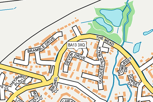 BA13 3XQ map - OS OpenMap – Local (Ordnance Survey)