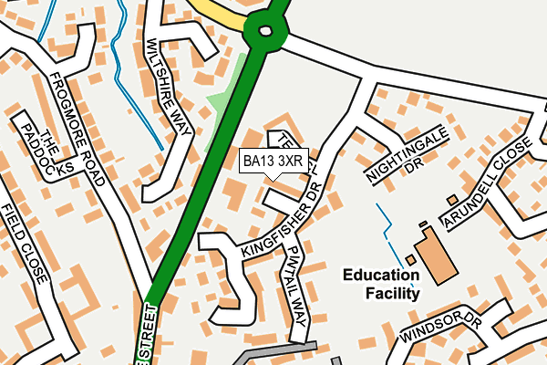 BA13 3XR map - OS OpenMap – Local (Ordnance Survey)