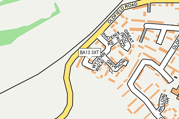 BA13 3XT map - OS OpenMap – Local (Ordnance Survey)