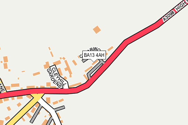 BA13 4AH map - OS OpenMap – Local (Ordnance Survey)