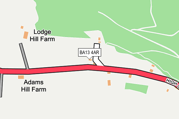 BA13 4AR map - OS OpenMap – Local (Ordnance Survey)