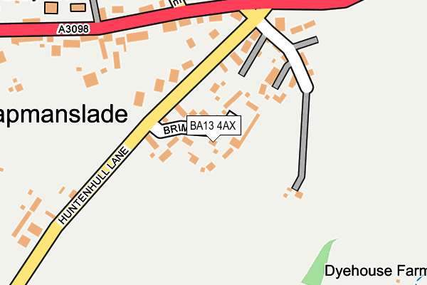BA13 4AX map - OS OpenMap – Local (Ordnance Survey)