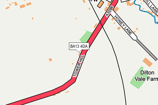 BA13 4DA map - OS OpenMap – Local (Ordnance Survey)