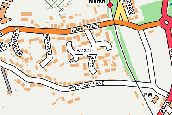 BA13 4DU map - OS OpenMap – Local (Ordnance Survey)
