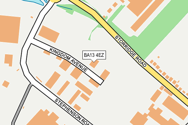 BA13 4EZ map - OS OpenMap – Local (Ordnance Survey)