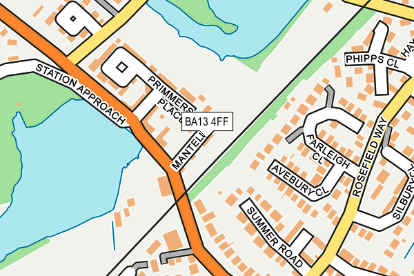 BA13 4FF map - OS OpenMap – Local (Ordnance Survey)