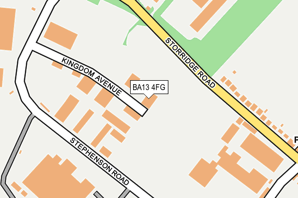 BA13 4FG map - OS OpenMap – Local (Ordnance Survey)