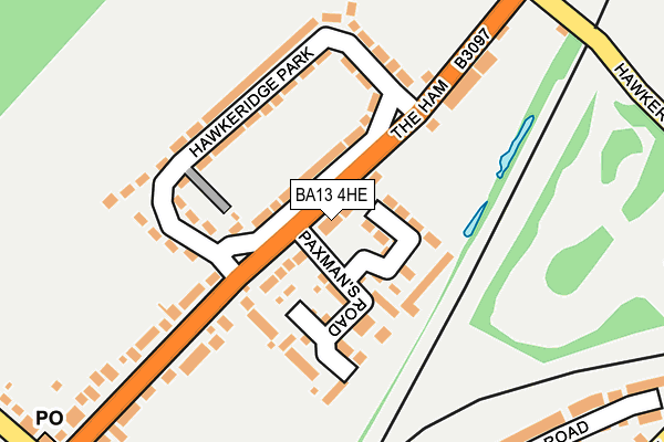 BA13 4HE map - OS OpenMap – Local (Ordnance Survey)