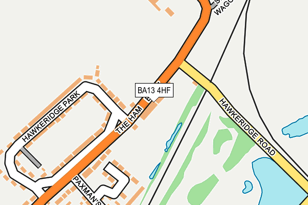 BA13 4HF map - OS OpenMap – Local (Ordnance Survey)