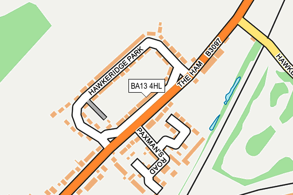 BA13 4HL map - OS OpenMap – Local (Ordnance Survey)