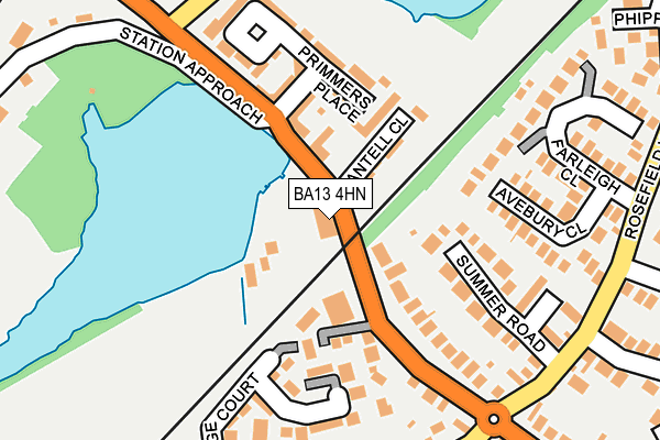 BA13 4HN map - OS OpenMap – Local (Ordnance Survey)