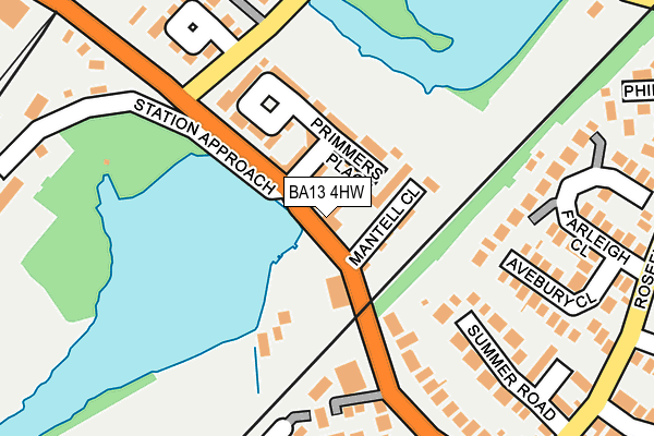 BA13 4HW map - OS OpenMap – Local (Ordnance Survey)