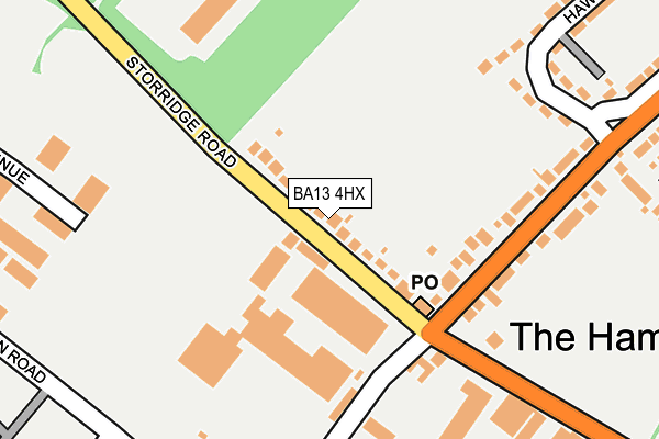 BA13 4HX map - OS OpenMap – Local (Ordnance Survey)