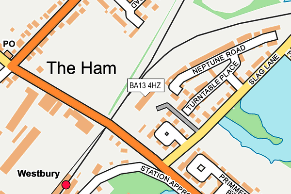 BA13 4HZ map - OS OpenMap – Local (Ordnance Survey)