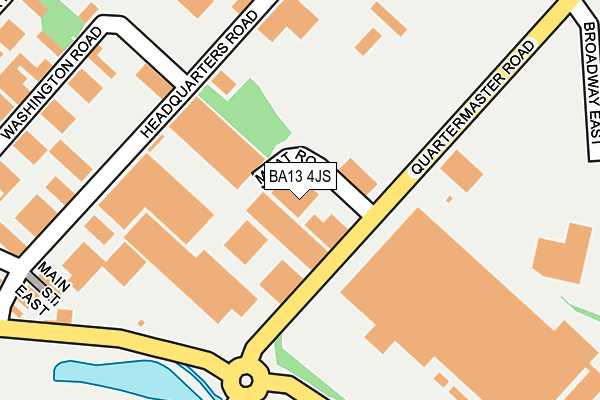 BA13 4JS map - OS OpenMap – Local (Ordnance Survey)