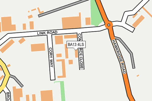 BA13 4LS map - OS OpenMap – Local (Ordnance Survey)