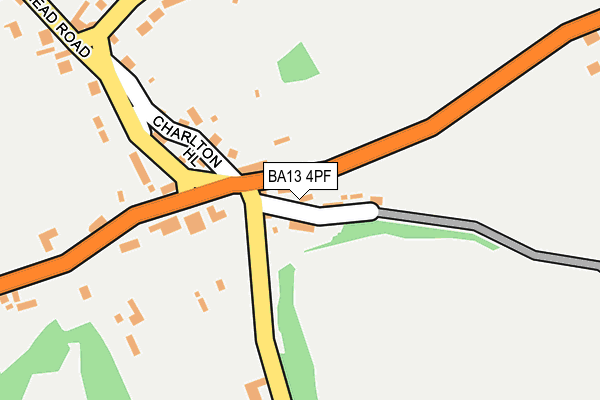 BA13 4PF map - OS OpenMap – Local (Ordnance Survey)