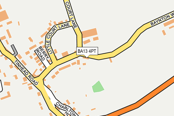 BA13 4PT map - OS OpenMap – Local (Ordnance Survey)