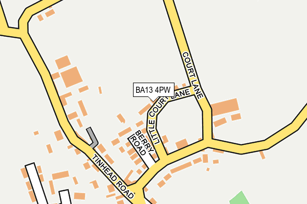 BA13 4PW map - OS OpenMap – Local (Ordnance Survey)