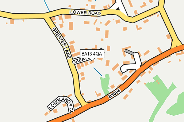 BA13 4QA map - OS OpenMap – Local (Ordnance Survey)