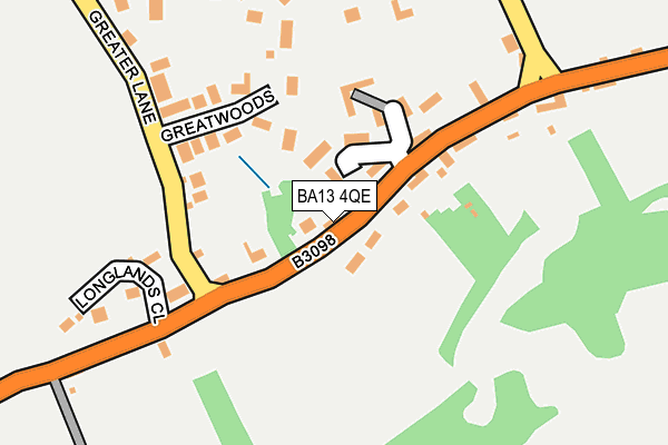 BA13 4QE map - OS OpenMap – Local (Ordnance Survey)