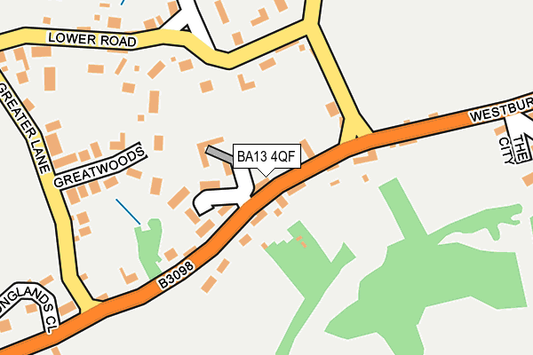 BA13 4QF map - OS OpenMap – Local (Ordnance Survey)
