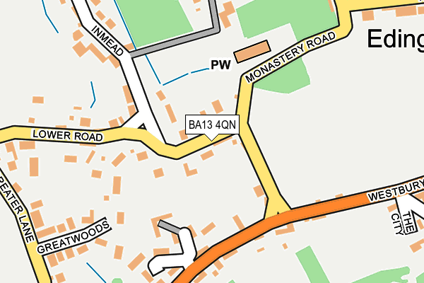 BA13 4QN map - OS OpenMap – Local (Ordnance Survey)