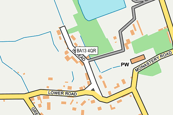BA13 4QR map - OS OpenMap – Local (Ordnance Survey)