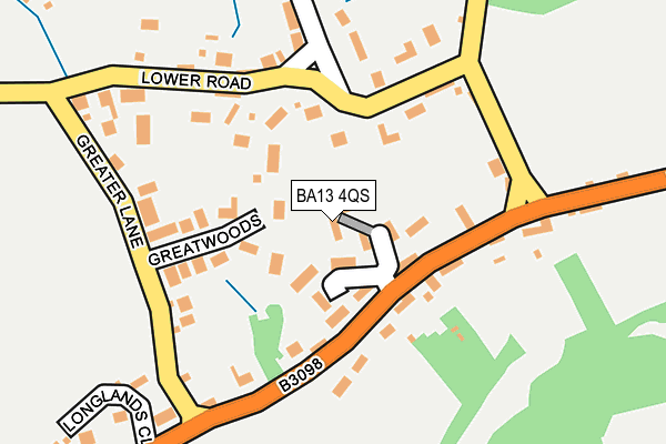 BA13 4QS map - OS OpenMap – Local (Ordnance Survey)