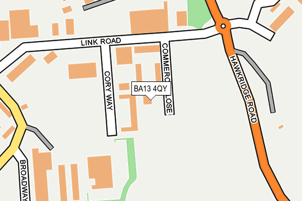 BA13 4QY map - OS OpenMap – Local (Ordnance Survey)
