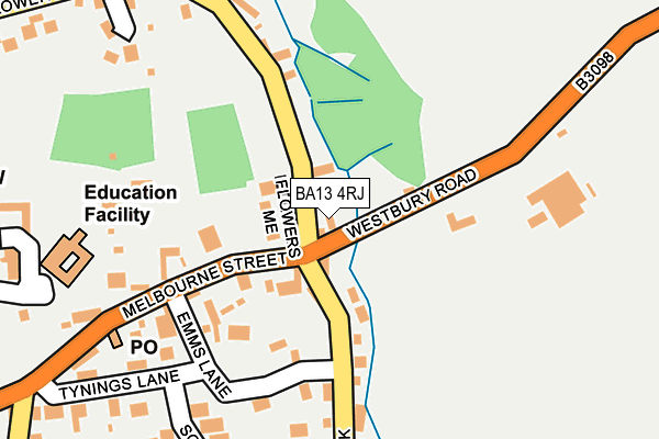 BA13 4RJ map - OS OpenMap – Local (Ordnance Survey)