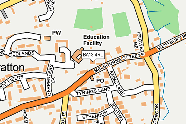BA13 4RL map - OS OpenMap – Local (Ordnance Survey)
