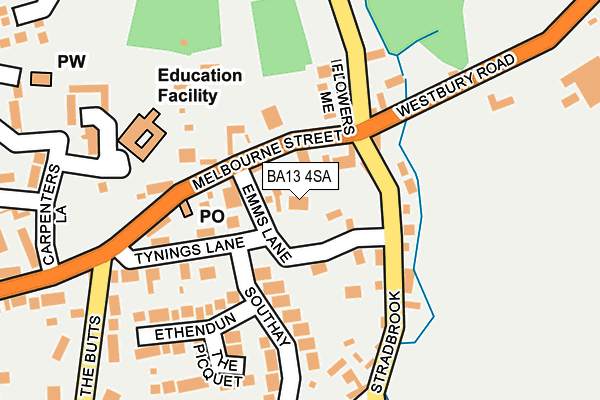 BA13 4SA map - OS OpenMap – Local (Ordnance Survey)