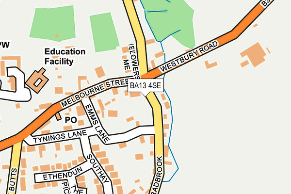 BA13 4SE map - OS OpenMap – Local (Ordnance Survey)