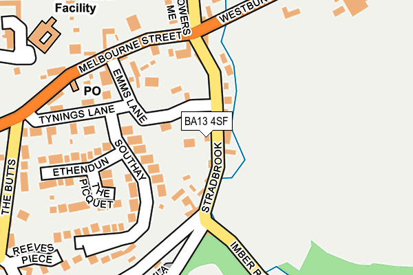 BA13 4SF map - OS OpenMap – Local (Ordnance Survey)