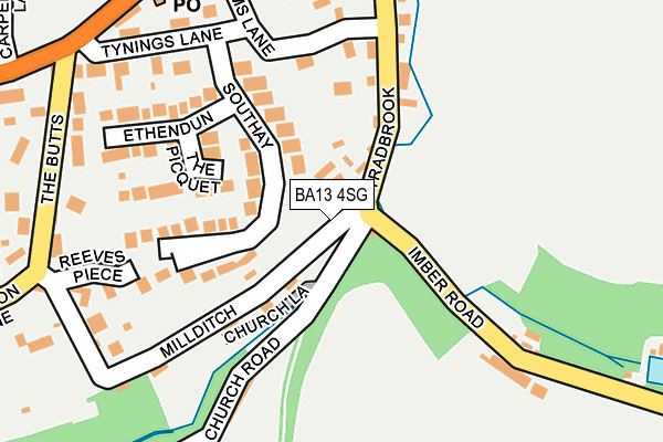 BA13 4SG map - OS OpenMap – Local (Ordnance Survey)