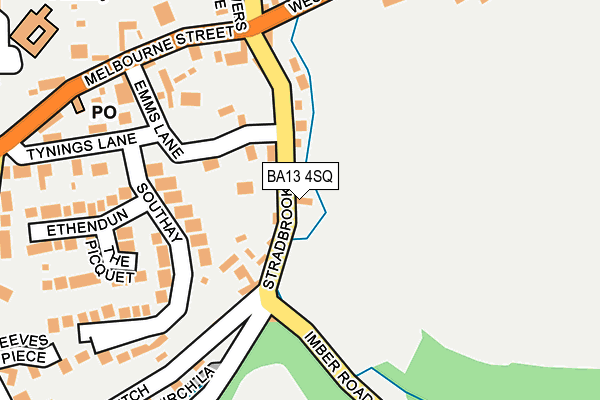 BA13 4SQ map - OS OpenMap – Local (Ordnance Survey)