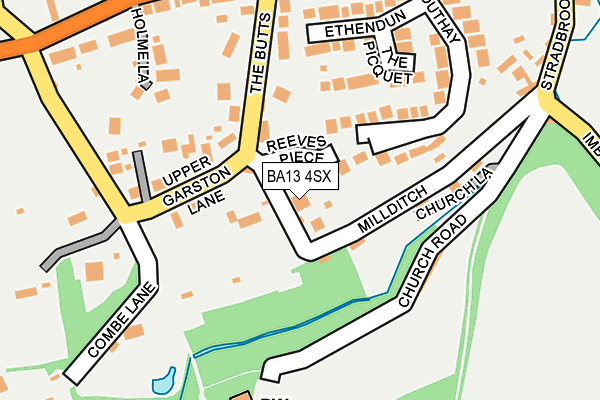 BA13 4SX map - OS OpenMap – Local (Ordnance Survey)