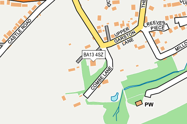 BA13 4SZ map - OS OpenMap – Local (Ordnance Survey)