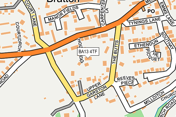 BA13 4TF map - OS OpenMap – Local (Ordnance Survey)