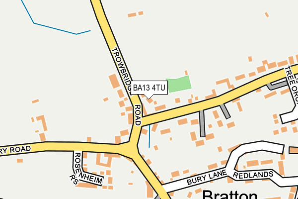 BA13 4TU map - OS OpenMap – Local (Ordnance Survey)
