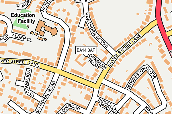 BA14 0AF map - OS OpenMap – Local (Ordnance Survey)